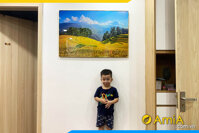 Tranh ruộng bậc thang mùa lúa chín AmiA 2442