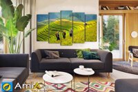 Tranh ruộng bậc thang núi rừng tây bắc cực đẹp Amia 1659