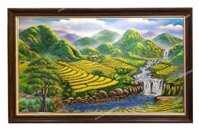 Tranh Ruộng Bậc thang tọa sơn- lưu thủy phong cách Việt Nam
