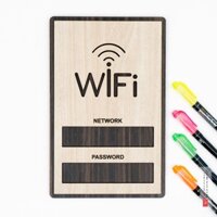 [Tranh Slogan Văn Phòng] Bảng gỗ wifi treo hoặc dán tường trang trí quán - SAN-WF01