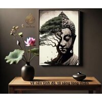 Tranh số hóa Phật Pháp đã căng khung size 40x50
