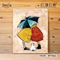 Tranh số hóa tự tô màu theo số cao cấp Smile FMFP Tranh gỗ trừu tượng Sam Toft - T41234 - 40x50cm