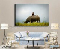 Tranh Sơn Dầu Đồng Quê Trẻ Mục Đồng Chăn Châu – ODQ0049