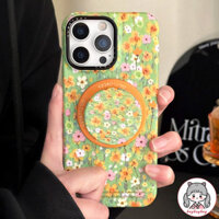 Tranh Sơn Dầu Màu Nghệ Thuật Hoa Giá Đỡ Từ Tính Ốp lưng IPhone 16 15 14 13 12 Pro Max Chống Trầy Xước Chống Rơi Lai Cứng