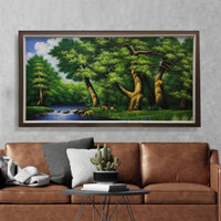 Tranh sơn dầu phong cảnh rừng núi SD502