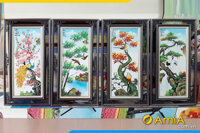 Tranh sơn dầu tứ quý Tùng Cúc Trúc Đào AmiA TSD 502