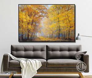 Tranh sơn dầu vẽ tay Rừng Thu