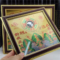 Tranh sơn hải trấn  hóa sát trấn trạch, bảo hộ bình an nhiều kích cỡ Diệu Tâm - vuông 25x25