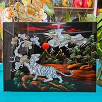 Tranh sơn mài cẩn ốc đẹp, ốc chìm cao cấp Thanh Bình Lê, hàng xuất khẩu size 30x40 cm