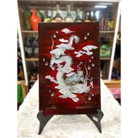 Tranh sơn mài cẩn ốc hình rồng size 40x60 cm