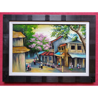 Tranh sơn mài cao cấp - Phố Cổ Hà Nội - Mẫu 04