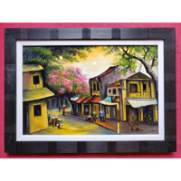 Tranh sơn mài cao cấp - Phố Cổ Hà Nội - Mẫu 03