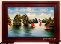 Tranh sơn mài- Hạ Long -Hòn trống mái-SM251