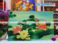 Tranh sơn mài Hoa Sen 40x60 TSMTBL46