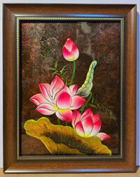 Tranh sơn mài Hoa Sen -SM060