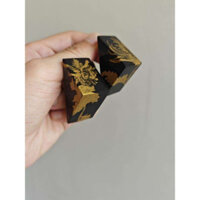 Tranh sơn mài lớn Kim loại Thủ công Hoa cúc vẽ tay Ba @