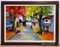 Tranh sơn mài” Phố cổ Hà Nội” SM012