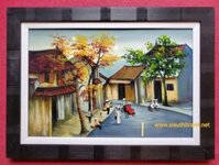 Tranh sơn mài – Phố Cổ -Sm032