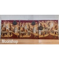 Tranh sơn mài phố cổ VN (30x30)