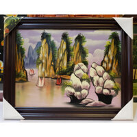 TRANH SƠN MÀI - VỊNH HẠ LONG hòn trống mái - Mẫu 02 3747