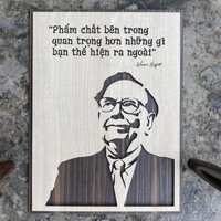 Tranh tạo động lực làm quà tặng khách hàng doanh nghiệp cao cấp TBIG045 Warren Buffett phẩm chất bên trong quan - Kt 27x20cm