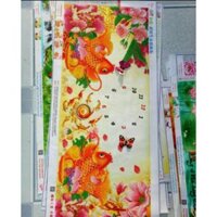 Tranh thành phẩm đồng hồ cá chép vàng