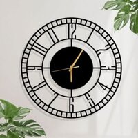 Tranh thép decor kèm đồng hồ treo tường – C001