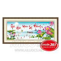 Tranh thêu 3D gia hoà vạn sự hưng-Mã sản phẩm: 53300-120x52cm