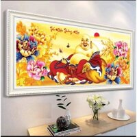Tranh thêu 3D phật di lạc KT:125x59cm,tranh chưa thêu và chưa khung