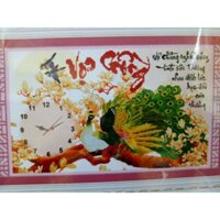 Tranh thêu 5d đồng hồ vợ chồng 8029