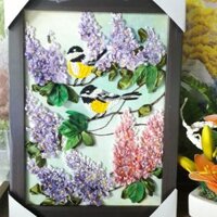 Tranh thêu chim uyên ương