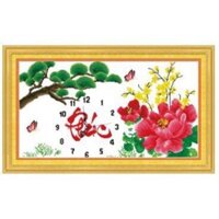 Tranh thêu chữ Phúc Hoa Mẫu Đơn 222816 kt 82x48cm