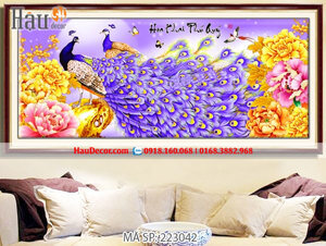 Tranh thêu chữ thập 223042 - KHoa khai phú quý