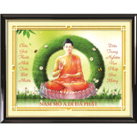 Tranh Thêu Chữ Thập 3D Chân Giải Thoát Nhất Trần Bất Nhiễm IST610 (TRANH CHƯA THÊU) KT:80X61CM