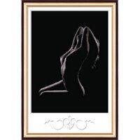 Tranh Thêu Chữ Thập 3D Cô Gái Nude Nghệ Thuật A1054 (KHÁCH TỰ THÊU) KT:45X50CM