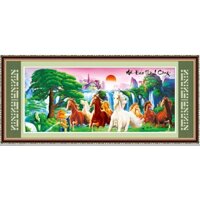 Tranh Thêu Chữ Thập 3D kết bướm nhựa Mã Đáo Thành Công YN2524 (KHÁCH TỰ THÊU) KT:83X43CM