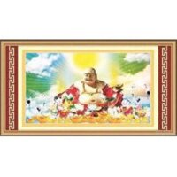 Tranh Thêu Chữ Thập 3d Kim Ngọc Mãn Đường - Phật Di Lạc  53486  100x62cm Chưa Thêu