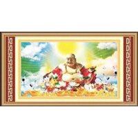 Tranh Thêu Chữ Thập 3d Kim Ngọc Mãn Đường - Phật Di Lạc  53486  Chưa Thêu