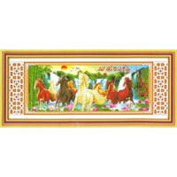 Tranh Thêu Chữ Thập 3D Mã Đáo Thành Công EVA8110 (KHÁCH TỰ THÊU) KT:122X52CM