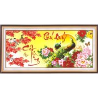 Tranh Thêu Chữ Thập 3D Phú Quý Cát Tường 223019 (KHÁCH TỰ THÊU) KT:75X37CM