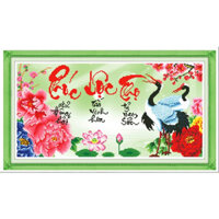 Tranh Thêu Chữ Thập 3D Phúc Lộc Thọ 222928 (TRANH CHƯA THÊU) KT:57X33CM