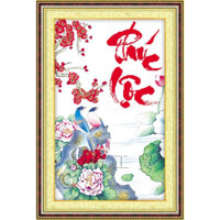 Tranh Thêu Chữ Thập 3D Phúc Lộc 222459 (TRANH CHƯA THÊU) KT:47X71CM