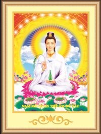 Tranh thêu chữ thập 3d Quan Âm áo tím AL.53523 ( 48x61) chưa thêu