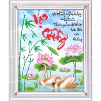 Tranh Thêu Chữ Thập 3D Vợ Chồng Nghĩa Nặng Tình Sâu EVA8172 (TRANH CHƯA THÊU) KT:51X62CM