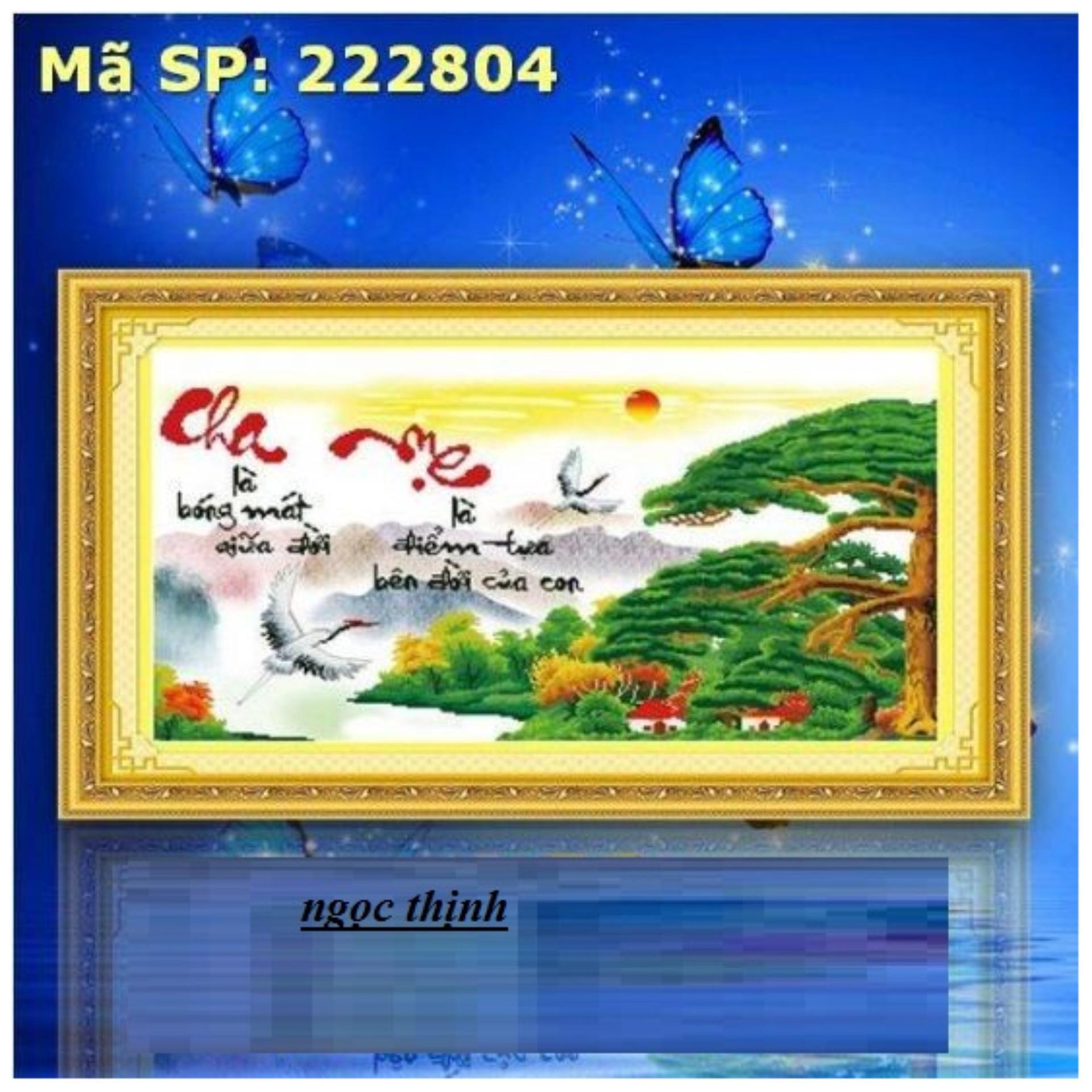 tranh thêu chữ thập cha mẹ DLH-222804