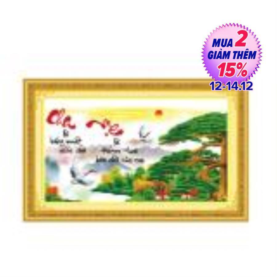 tranh thêu chữ thập cha mẹ DLH-222804