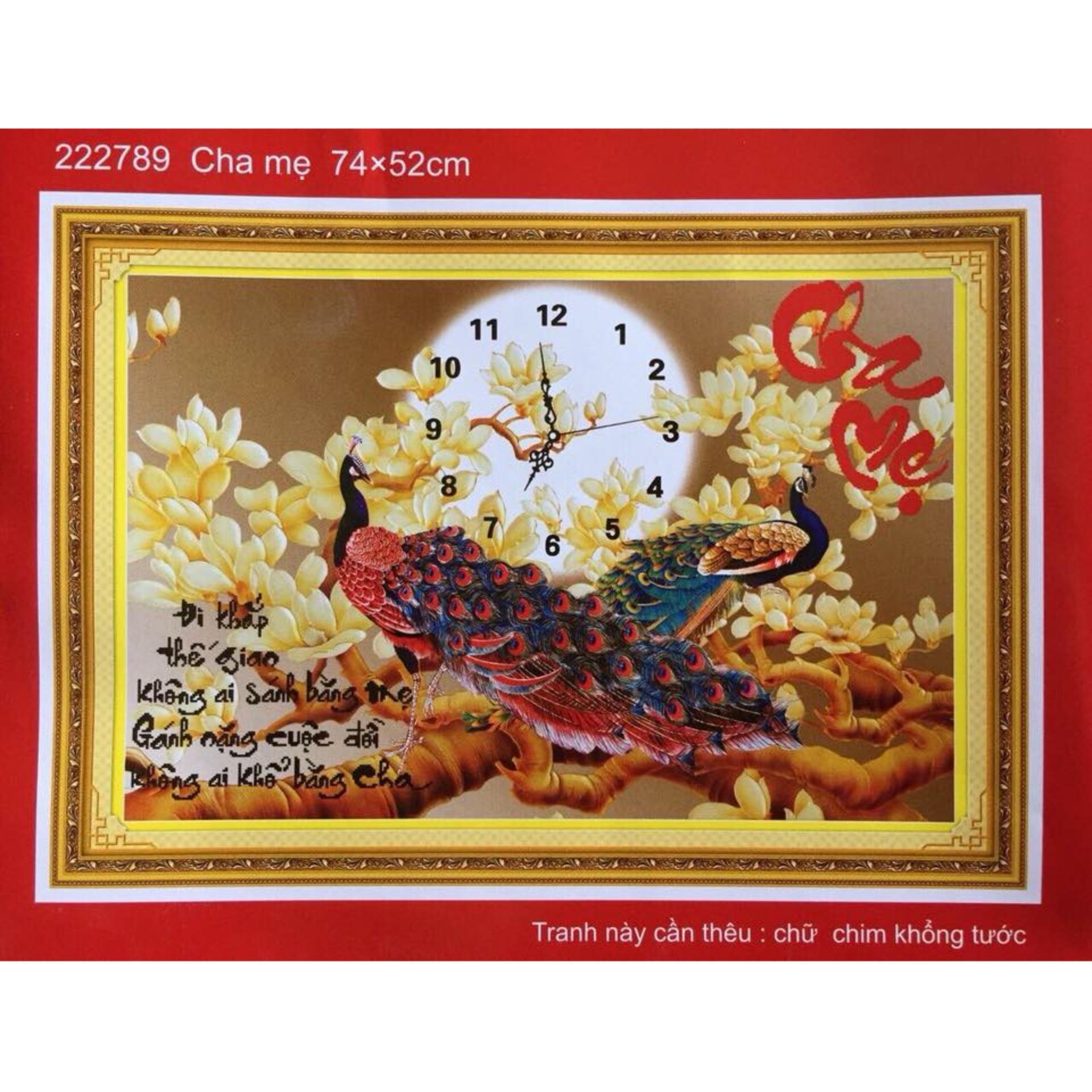 tranh thêu chữ thập cha mẹ - DLH-222789