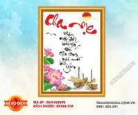 Tranh thêu chữ thập Cha Mẹ DLH-222693 kích thước 50 x 66cm