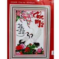 Tranh Thêu Chữ Thập Cha Mẹ 222406- KT: 46x65cm