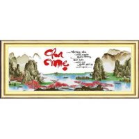 Tranh thêu chữ thập  Cha mẹ DLH-222810